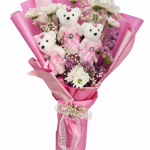 Ayıcıklı Pembe Sürpriz Buketi